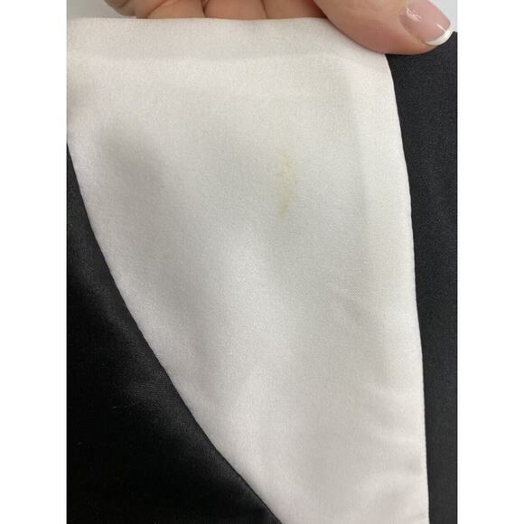 Vintage Cache Black Dress Maxi Gown 90s Y2k Strapless Black White Size 12 USA - Picture 3 of 10